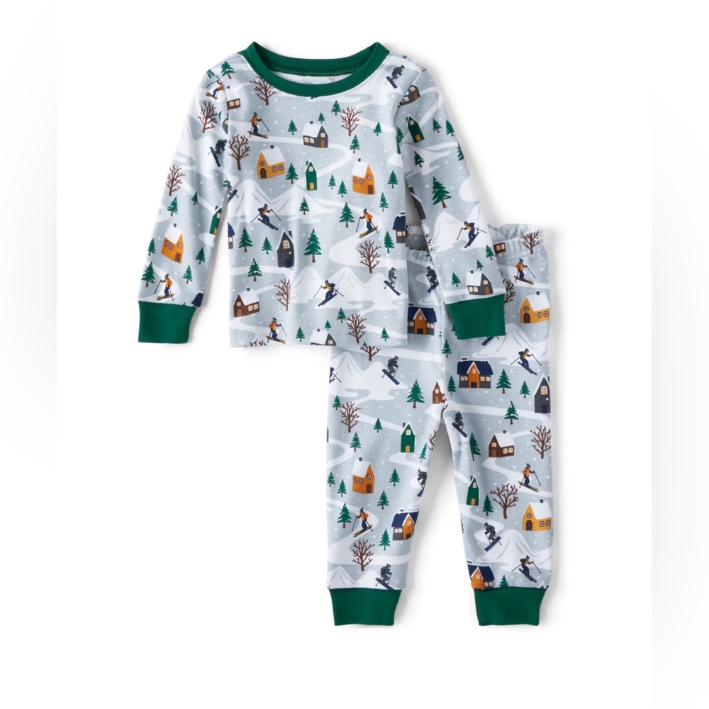Unisex Family Ski Cabin Snug Fit Cotton Pajamas